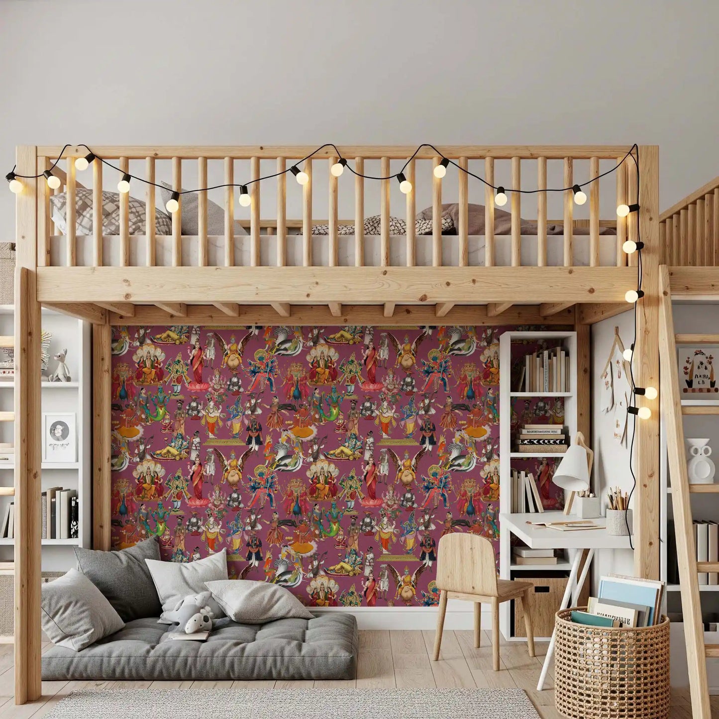 Divine Indian Pantheon Wall Mural