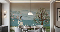 Traditional art Divine Serenity Garden Wall Mural