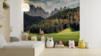 A contemplative mountain range wallpaper mural for a feature wall.

