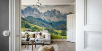 Majestic Dolomite mountain mural for bedrooms or lounges

