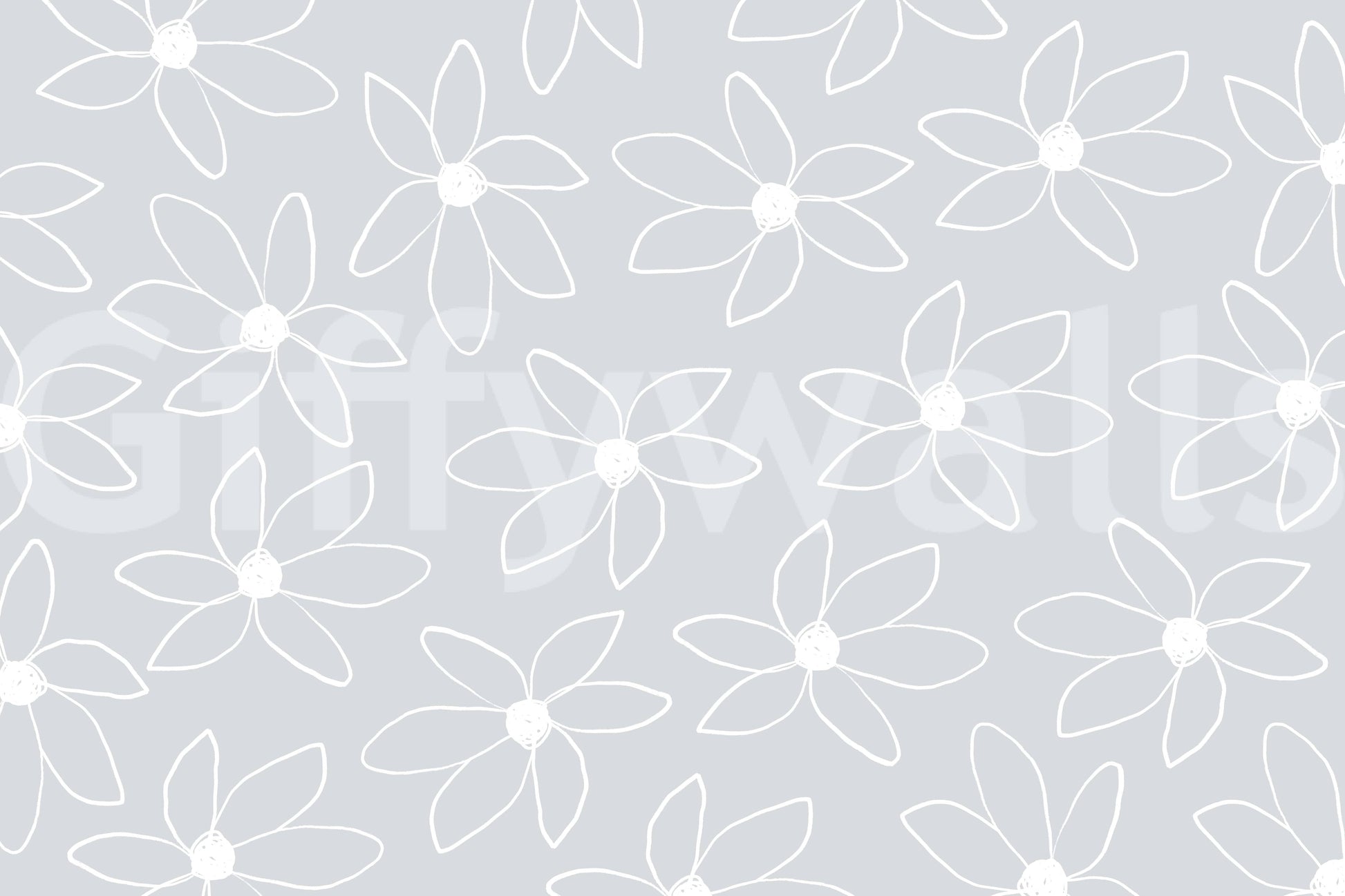 A high-quality minimalist flower wall mural for walls.

