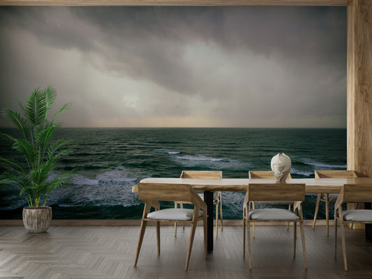 The wallpaper for walls being admired in a home.

