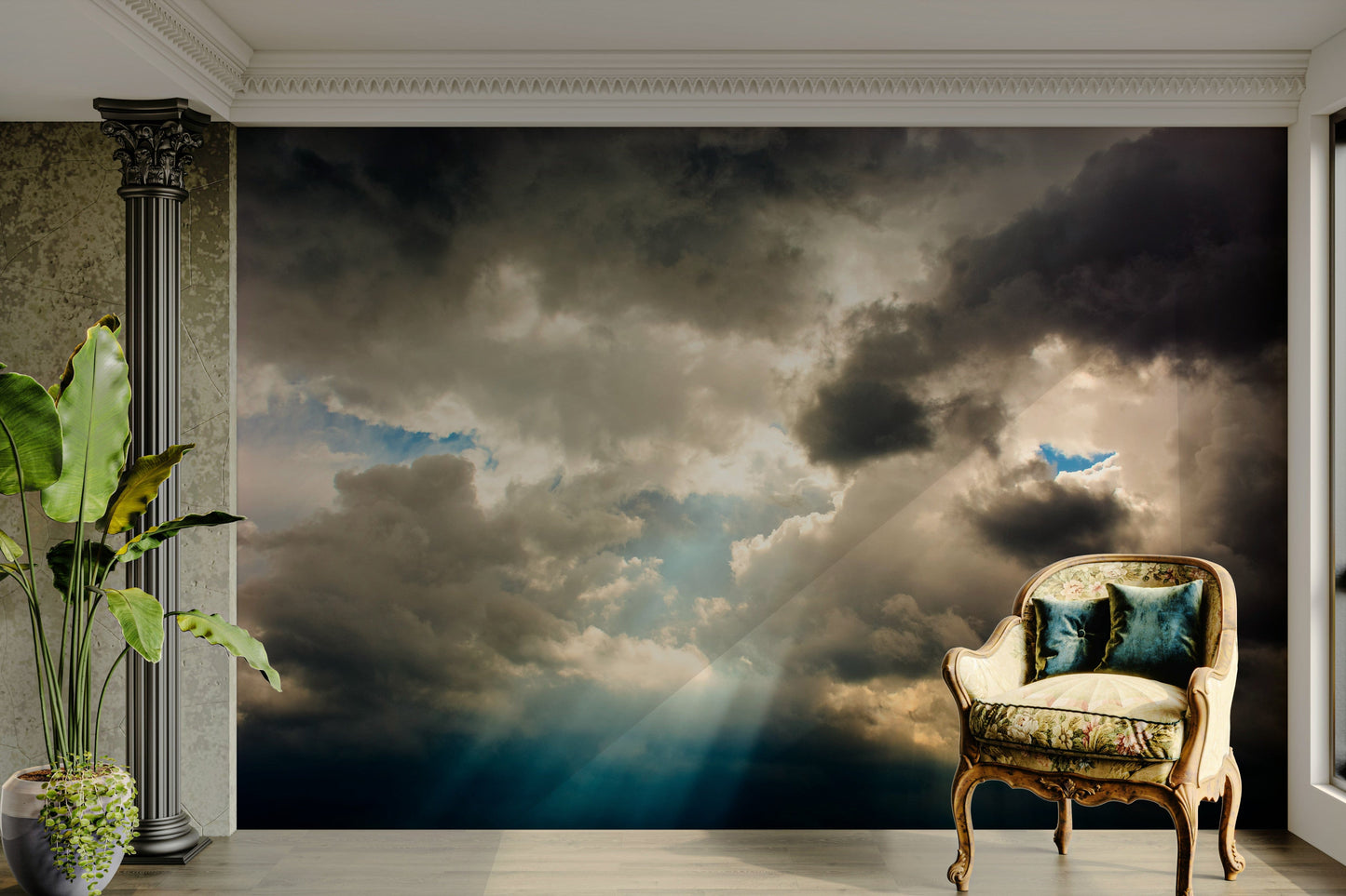 A serene subtle color gradient wall mural for your decor.

