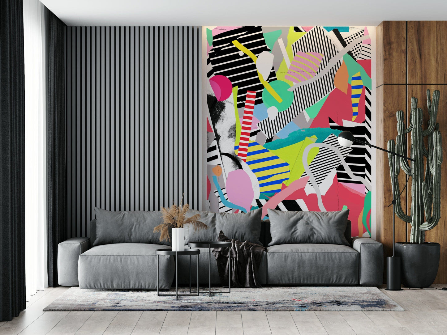 A beautiful abstract dreamer wallpaper mural with subtle, imaginative elements.