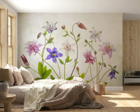 A serene subtle flower wall mural for your decor.

