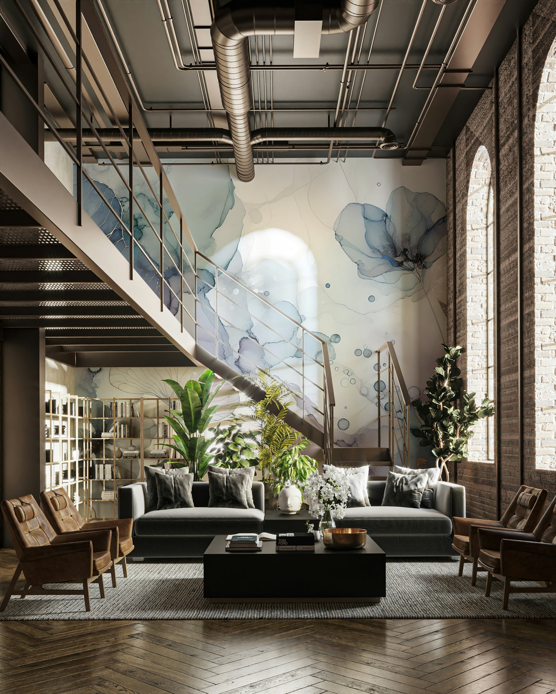 Minimalist wall decor featuring macro petals for a child's bedroom.