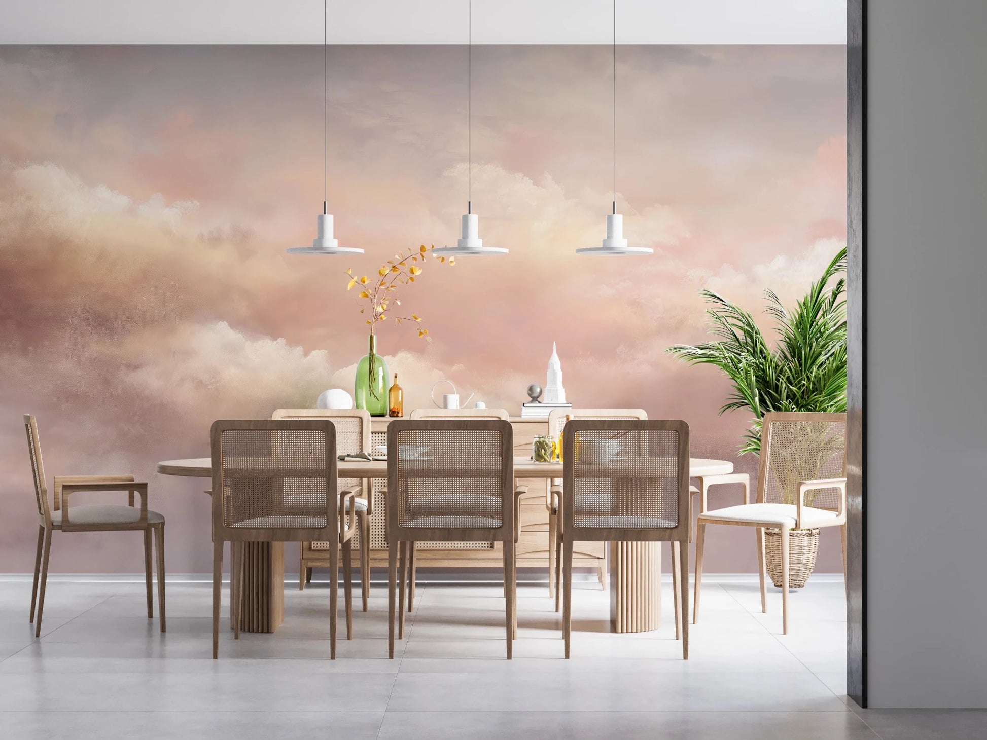 Dreamy Sky Warm Sunset Wall Mural