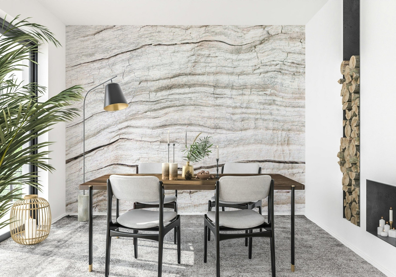 Driftwood Texture Wall Mural -2306171