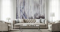Decorative wall mural blending abstract dripping effects with soothing shades for modern, calm décor.
