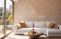 Elegant dry palm leaves wallpaper art