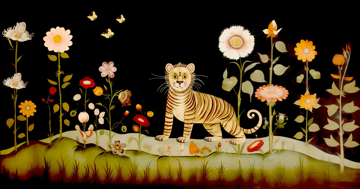 Fleur tibétaine peint peint tigre peint in your room — zoomed