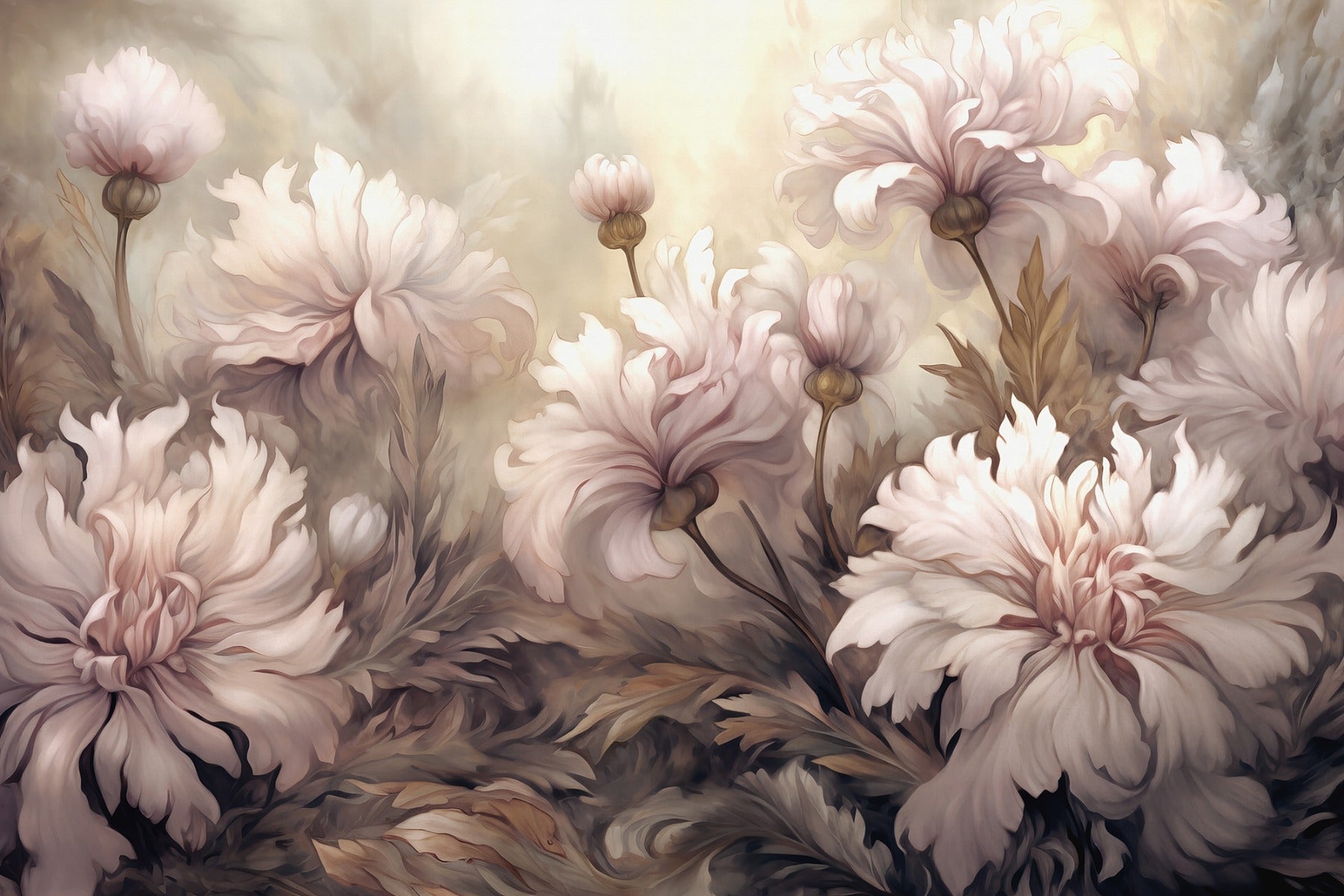 Unterwasserrosa Blumen Tapeten Wandbilder in your room — zoomed