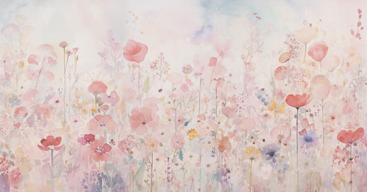 Aquarellgarten Bliss Tapete Wandbild