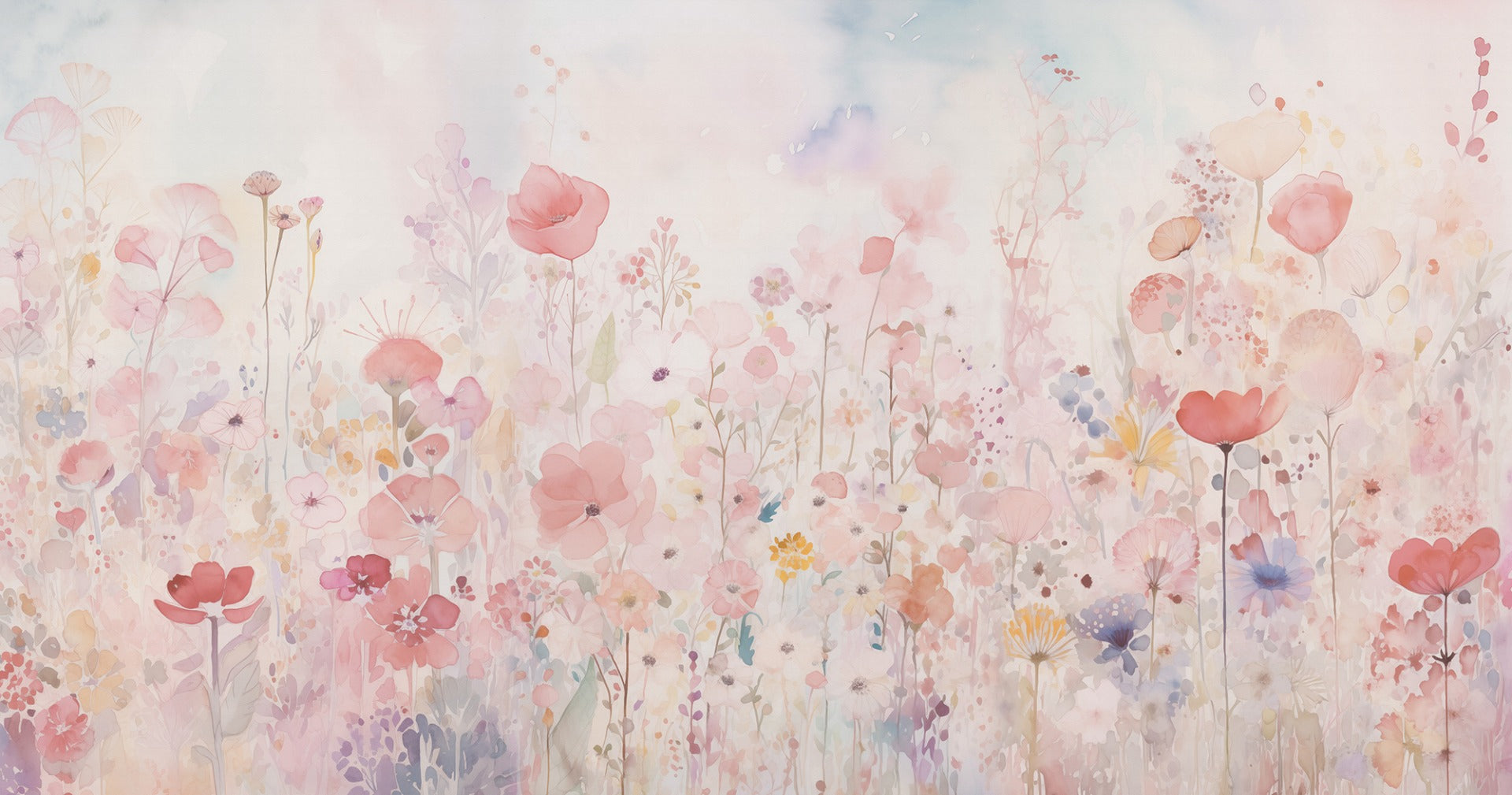 Watercolour Garden Bliss Wallpaper Mural