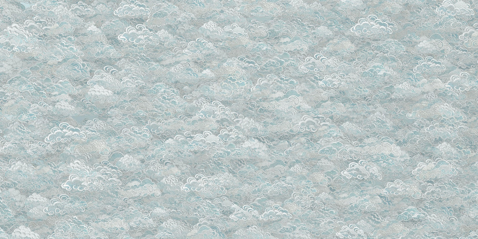 Nuages ​​peintures peints de papier peint bleu bébé et blanc