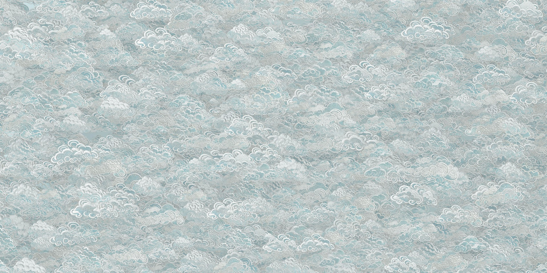 Chmury Baby Blue and White Wallpaper Malowidła