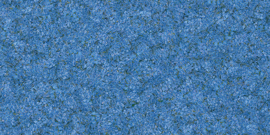 Blomstermønster Broderi Blå tapetmalerier
