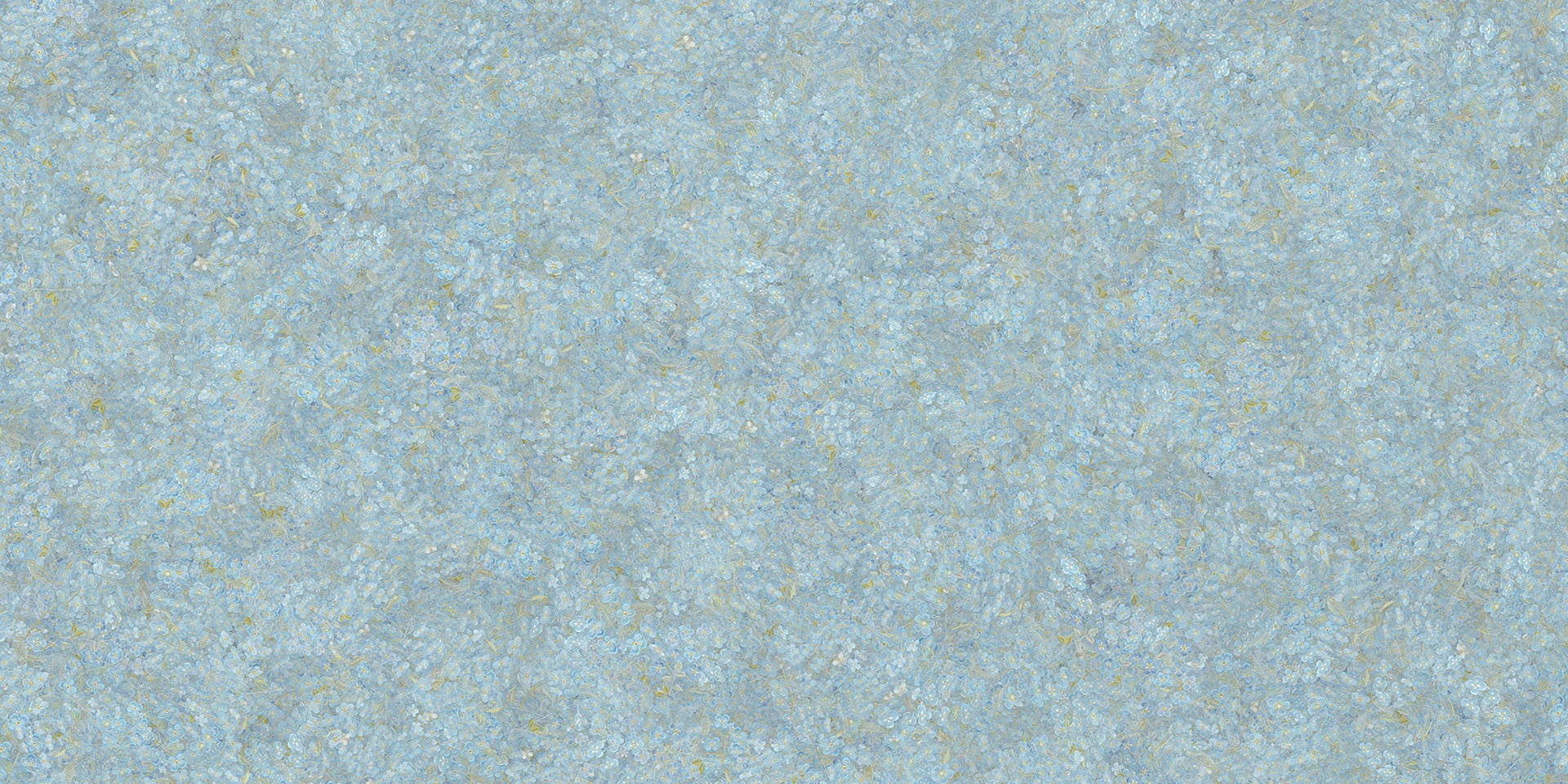 Weiche blaue Blumendesign Stickerei Wallpaper Wandbilder in your room — zoomed