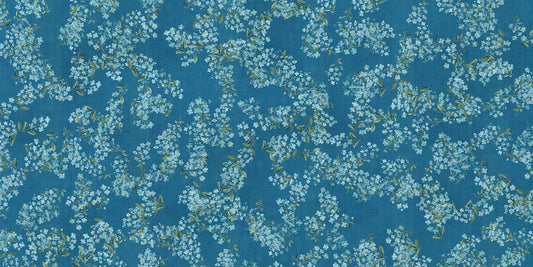 Fond d'écran floral bleu et bâton