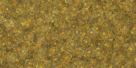 Gul mycelium naturkraft broderi tapet murmalerier