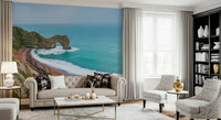 Scenic ocean view wall decor installed in a modern apartment
