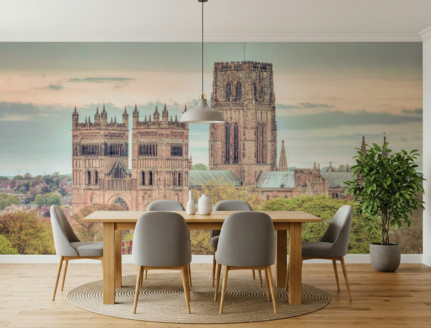 Grand medieval towers cathedral picture wall covering