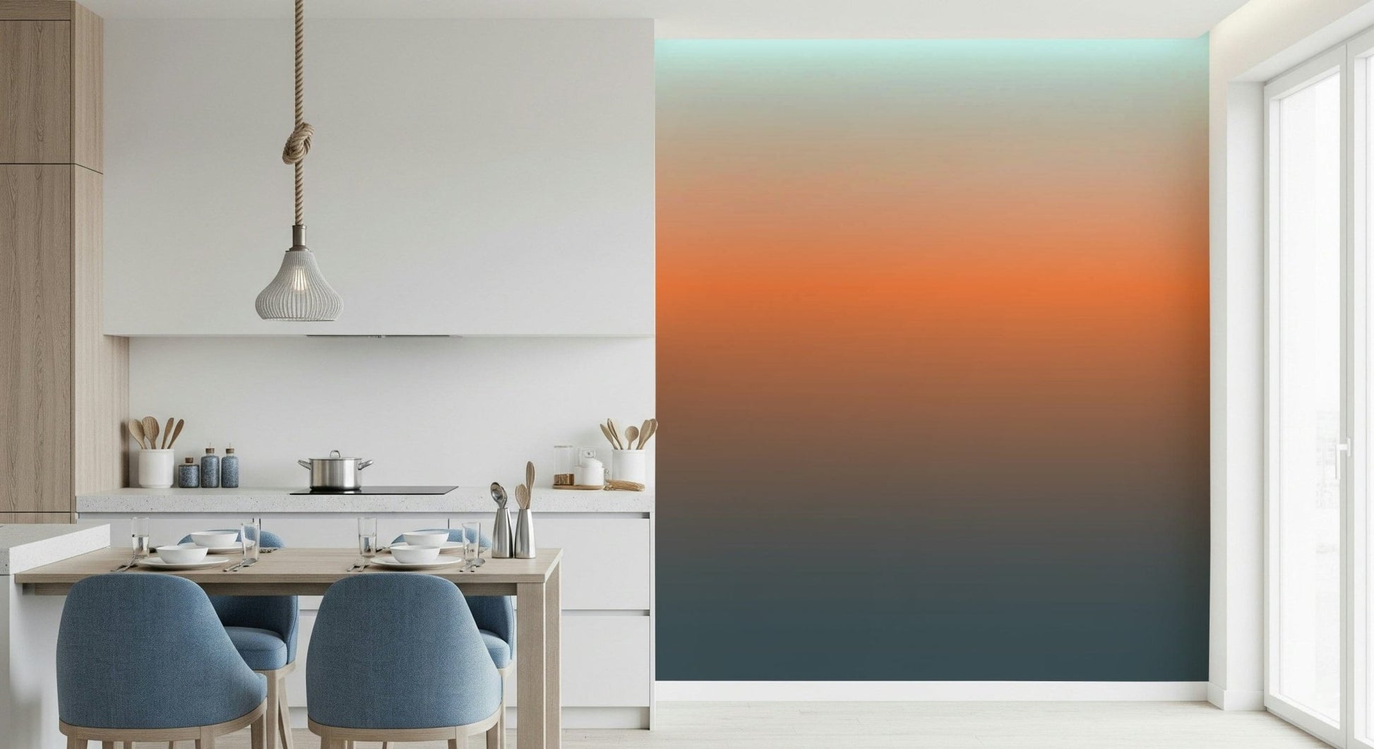 Dusk Horizon design, a serene ombre wallpaper for walls.
