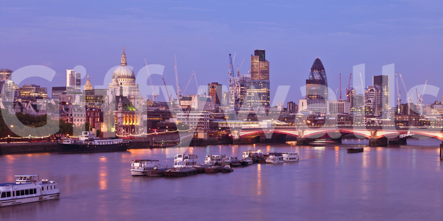 Dusk on the Thames Wall Mural