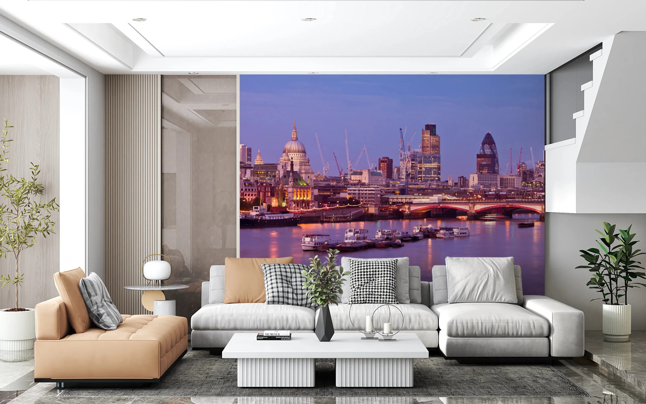 Dusk on the Thames Wall Mural