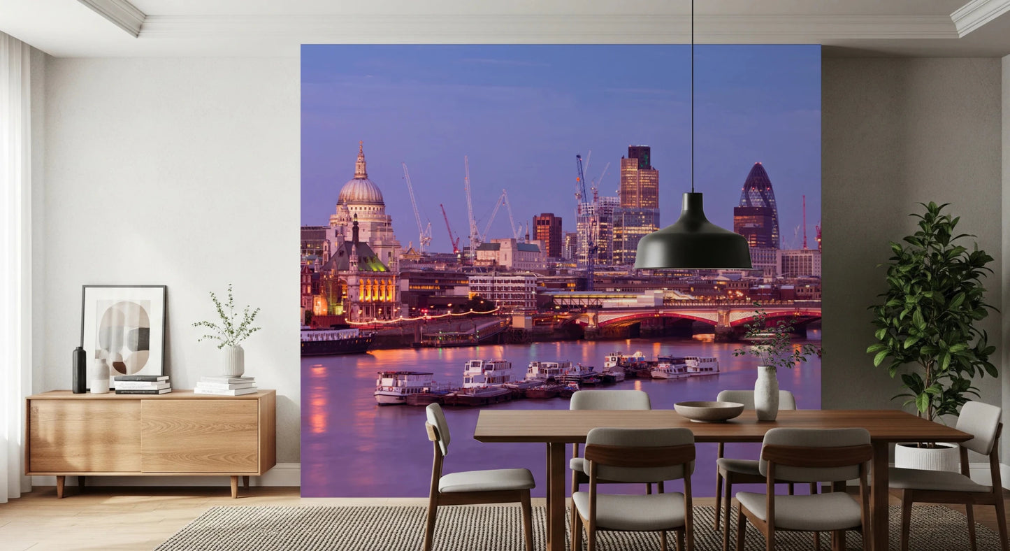 Dusk on the Thames Wall Mural