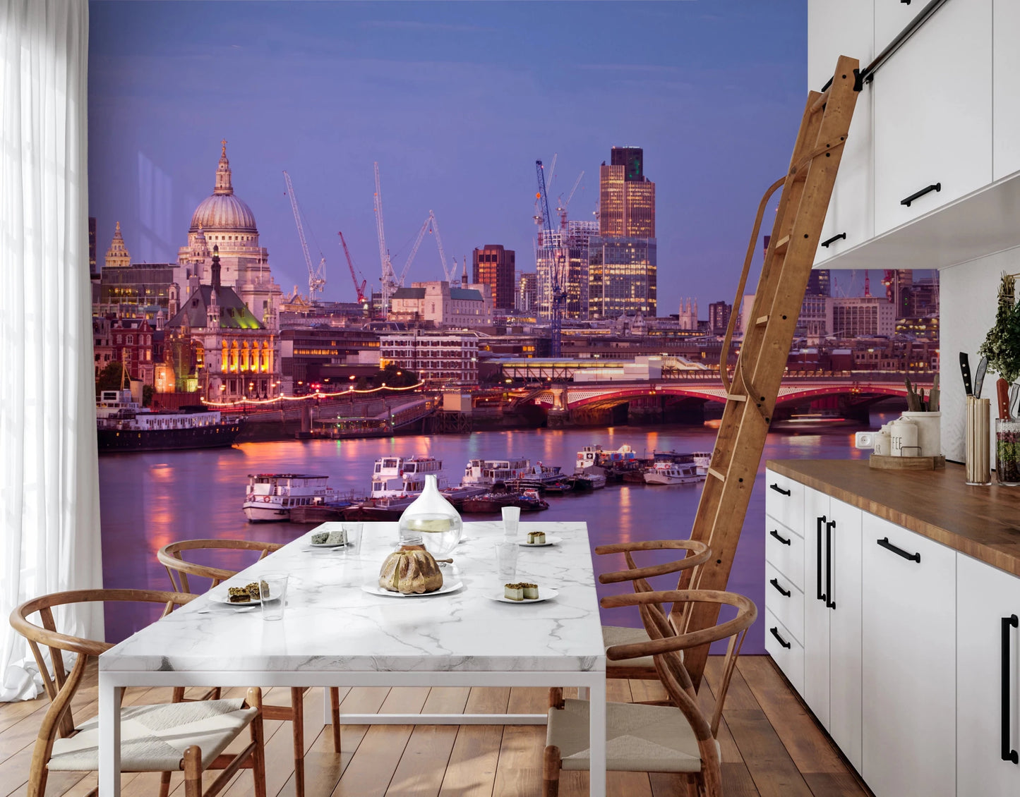 Dusk on the Thames Wall Mural