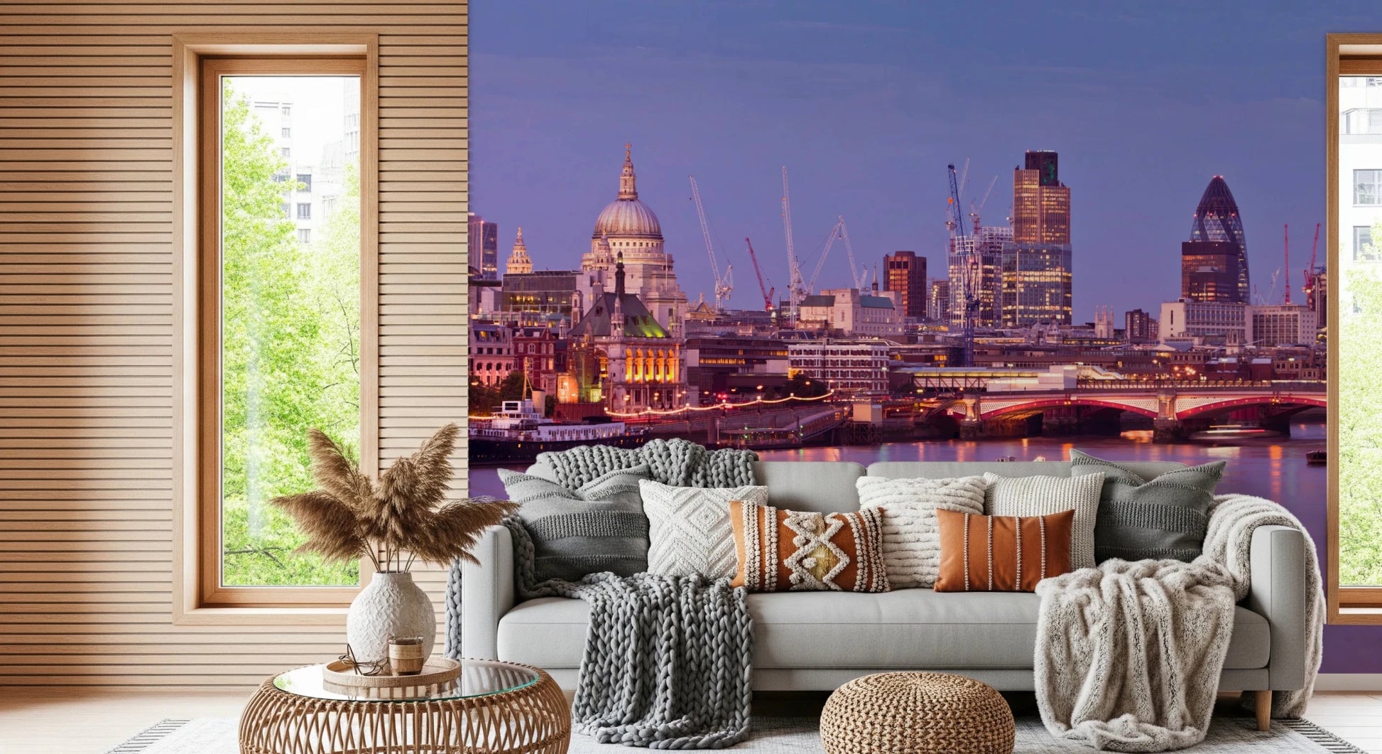 Dusk on the Thames Wall Mural