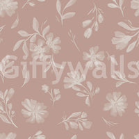 Romantic Dusty Rose Blooms wallpaper mural aesthetic