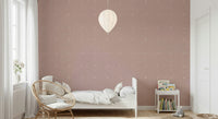 Dusty Rose Grid vinyl wall mural artistic abstract backdrop soft pink pigment