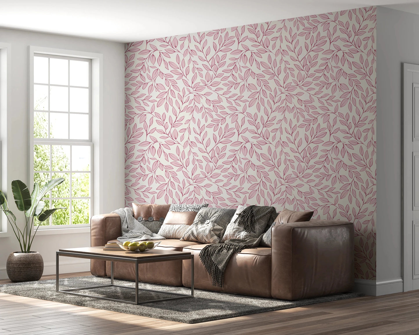 Dusty Rose Vines Wallpaper⁠