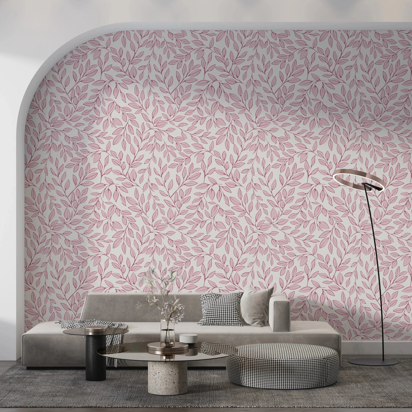 Dusty Rose Vines Wallpaper⁠