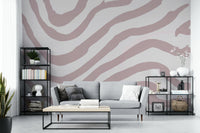 Artistic wallpaper with rose color curves

