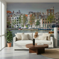Interior design wall mural Dutch Waterway Charm charming European style