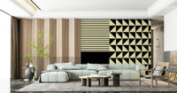 Fresque murale formes duo dynamique