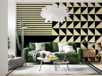 Fresque murale formes duo dynamique