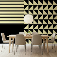 Fresque murale formes duo dynamique