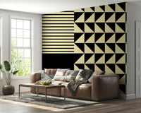 Fresque murale formes duo dynamique