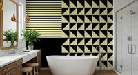 Fresque murale formes duo dynamique