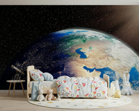 Global Earth from Space wallpaper for walls city lights.