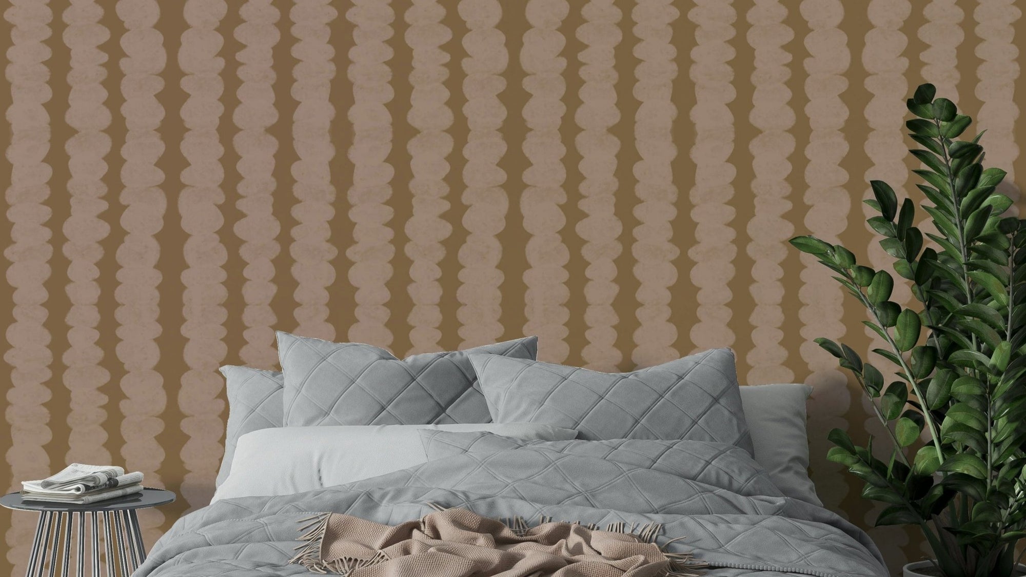 Earthen Columns wallpaper for natural, elegant decor

