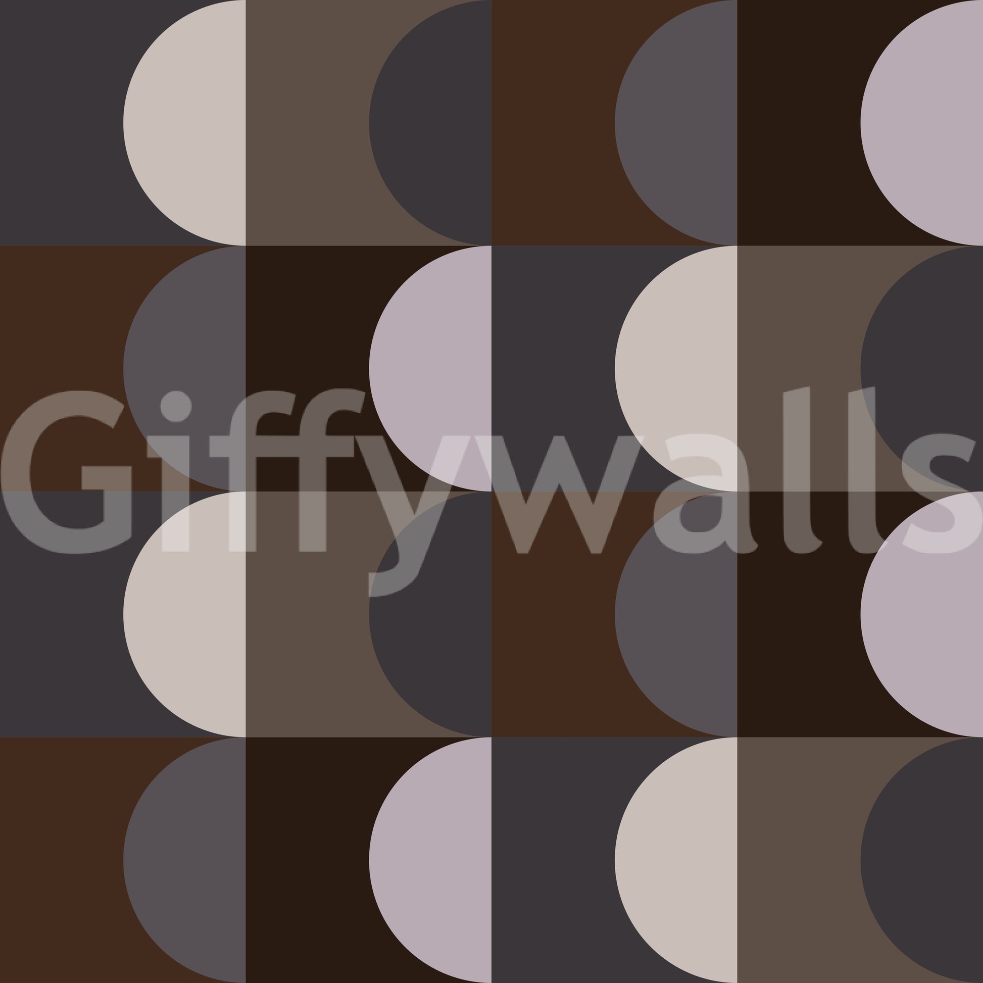 Organic form wall mural look

