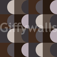 Organic form wall mural look

