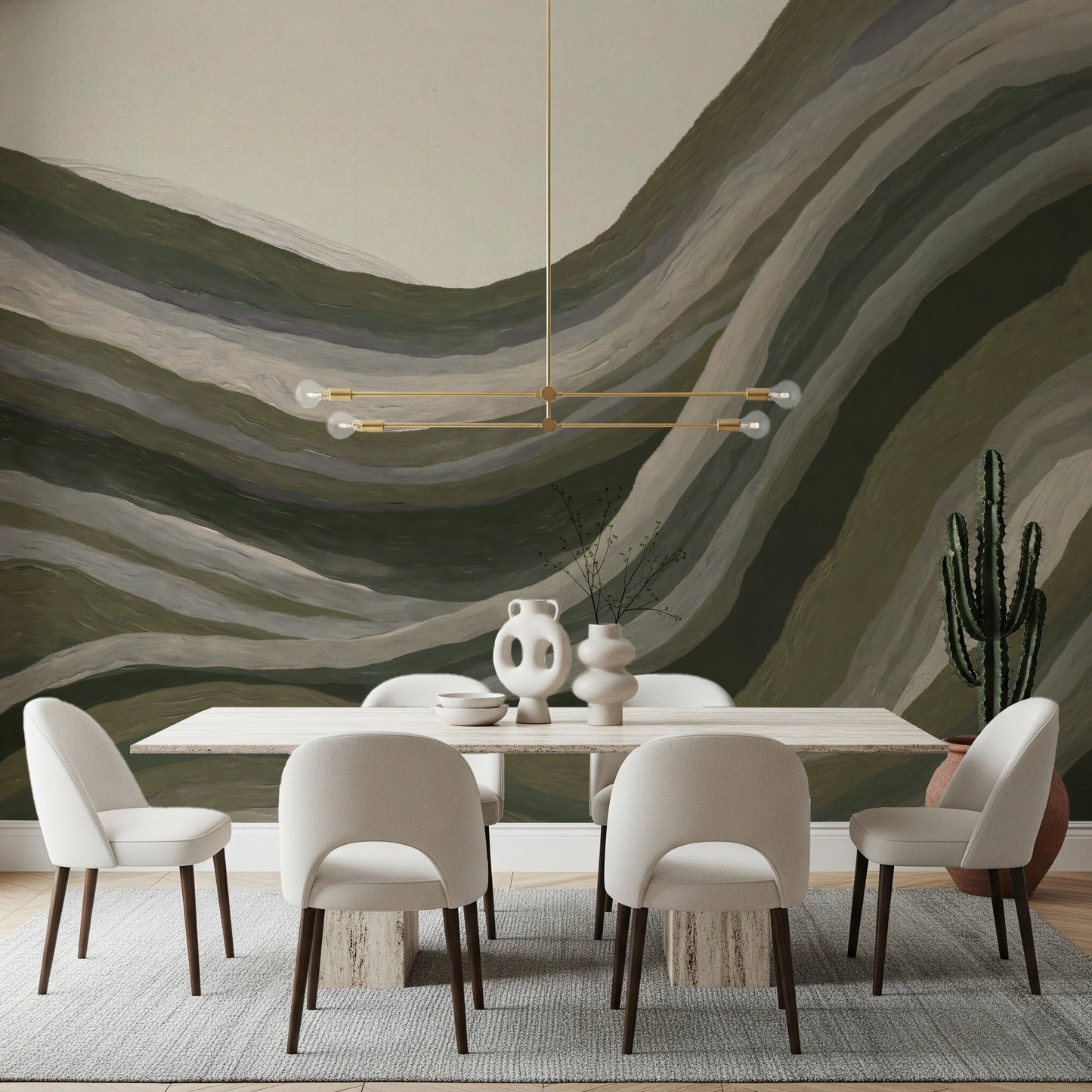 Earthy abstract textured landscape Wall Mural