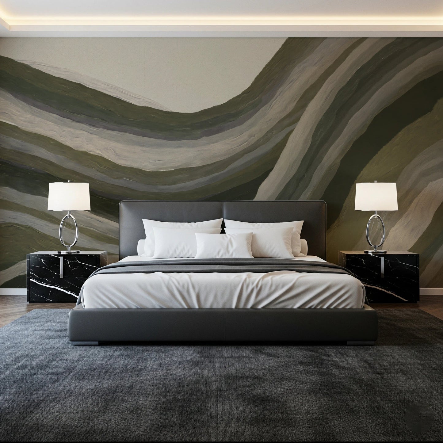 Earthy abstract textured landscape Wall Mural