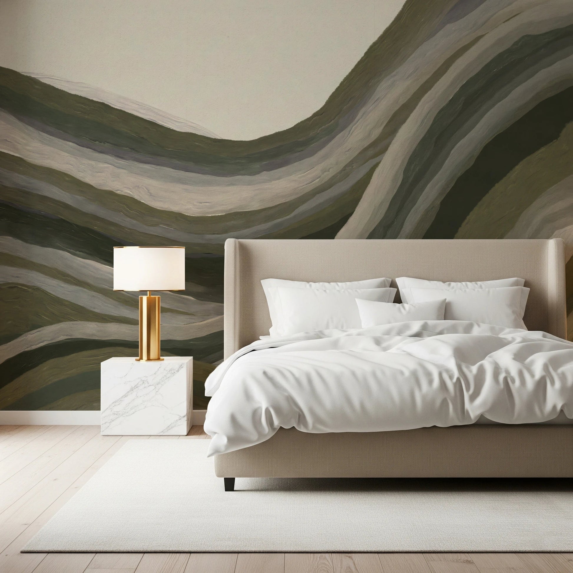 Earthy abstract textured landscape Wall Mural
